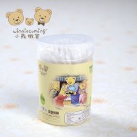 winniecoming 小熊做客 婴童棉棒 原纸 棉花120支2盒装