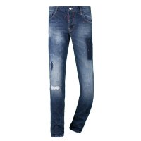 DSQUARED2 男士蓝色牛仔裤 D2修身小脚长裤 8214391012 蓝色 33(2尺6)