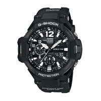 卡西欧(CASIO)手表 G-SHOCK系列 温度罗盘航空飞行运动防水防震男表 GA-1100-1A 黑色 GA-1100-1A