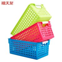 禧天龙citylong树脂桌面收纳篮储物篮化妆品浴室收纳盒颜色随机 颜色随机