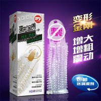 倍力乐变形金刚加长加粗延时水晶震动狼牙套成人情趣性用品震动延时套环情爱玩具