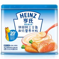 亨氏(Heinz)超金健儿优铁锌钙三文鱼配方营养米粉225g（25g*9袋）