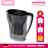 德国原装进口BWT厨房净水壶家用直饮便携户外过滤净水器2.7升 黑色