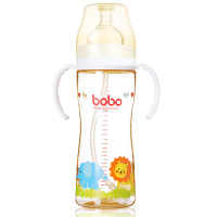 乐儿宝（bobo）PPSU宽口径奶瓶300毫升（白色）12个月以上