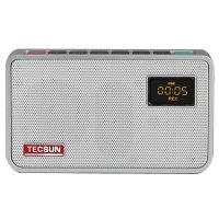 德生（Tecsun） ICR-100（银色）广播录音机 数码音频播放器 插卡收音机 小音箱 收音机 插卡音箱