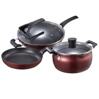 美的（Midea）不粘三件套锅 电磁炉燃气灶通用锅具炊具SL01
