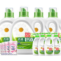 妈妈壹选天然皂液护色洗衣液2kg×4+妈妈壹选内衣净300g×4+卫新去静电剂袋装50g×4 威露士出品