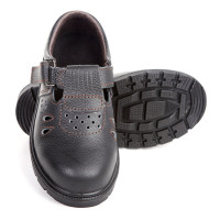 羿科 Sandal Style 黑色低帮防砸安全凉鞋-43 60710835