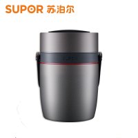 苏泊尔(SUPOR) 304不锈钢真空保温饭盒学生便当盒保温桶保温提锅 1.7升KF17G1 深邃灰 深邃灰