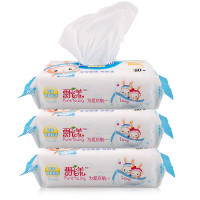 飘漾（Pureyoung）婴儿柔湿巾80片*3包经济便利型
