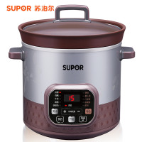 苏泊尔（SUPOR）电炖锅DG50YC807 多功能天然红陶5L/5升大容量，底部侧壁双发热系统，15小时烹饪