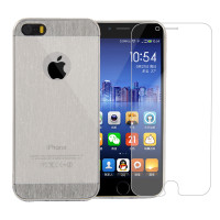 ESCASE 苹果iphone5s/se手机壳 苹果5s/se壳膜套装 苹果5s/se手机套+玻璃膜套装 软壳 透明