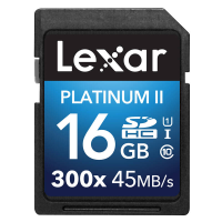 雷克沙（Lexar）SD卡 16GB 300X 45MB/s相机存储卡(LSD16GBBAS300)