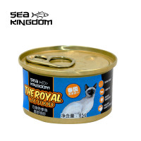 泰国皇室海鲜王国（Sea Kingdom）猫罐头 宠物猫咪湿粮 白身吞拿鱼翡翠明虾85g