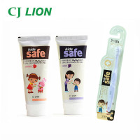 韩国进口正品CJ LION希杰狮王 儿童口腔套装 草莓味牙膏*1支+葡萄味牙膏*1支+7-12岁3阶段牙刷*1支