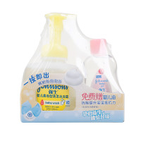 强生婴儿柔泡型洗发沐浴露400ml+润肤油100ml 清洁抚触温和泡泡浴