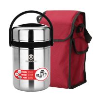 美厨（maxcook）不锈钢保温提锅饭盒 1.9L 真空防溢 MCTG-053 带保温袋颜色随机 长效保温