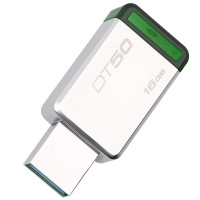 苏宁自营金士顿（Kingston）USB3.1 16GB 金属U盘 DT50 绿色 新旧包装随机发货