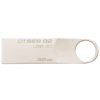 金士顿（Kingston）32GB U盘 USB3.0 DTSE9G2 金属银色亮薄 读速100MB/s