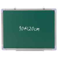 齐富(QIFU)单面磁性绿板 白板90*120cm 粉笔书写教学家用留言板 儿童家用绿板教学无尘绿板