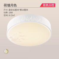 雷士照明led吸顶灯 卧室灯圆形温馨浪漫儿童房灯简约大气卧室灯具 【北欧黑】24瓦三色调光