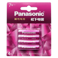 松下(Panasonic)碱性7号干电池4粒适用于遥控器手电筒玩具键盘鼠标照相机门铃挂钟 粉彩LR03LCR/4B