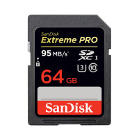 闪迪(SANDISK)SD卡64G 4K高清U3 V30 尼康索尼佳能单反相机存储卡170M/S