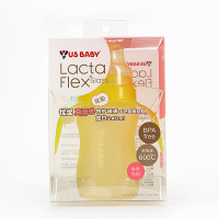 优生（US）真母感玻璃混合材质硅胶特护手把吸管奶瓶宽口径容量240ML-U10515
