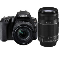 佳能（Canon） EOS 200D黑 （EFS 18-55mm STM+EFS 55-250mm ）双镜头套装
