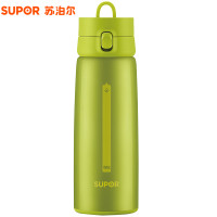 苏泊尔(SUPOR)WOW保温杯KC45BQ3 304不锈钢健康运动便携提手一键开合出行情侣学生时尚商务办公水杯长效保温 芥绿450ml