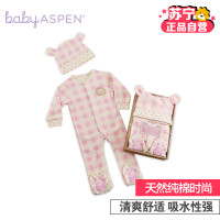 babyaspen 羊毛经典格子睡衣套装 0-6个月 粉色 M