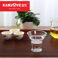 KAMJOVE/金灶GO-08玻璃茶漏茶滤隔茶斗功夫茶具配件过滤网滤茶器