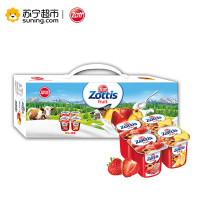 【苏宁超市】卓德zott德国进口酸奶（水蜜桃+覆盆子）115g*12杯礼盒装