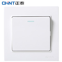 正泰CHNT开关面板单开单控墙壁电源开关雅白7L系列NEW7-L00100 雅白 一开单控