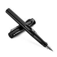 凌美(LAMY) Safari狩猎者系列钢笔商务礼品墨水亮黑色M尖 亮黑色