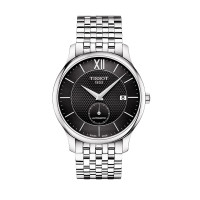 天梭TISSOT-俊雅系列 T063.428.11.058.00 自动机械男表 黑色表盘