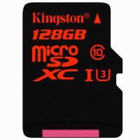 金士顿（Kingston）128GB TF卡(Micro SD) 存储卡U3 4K， 读100MB/s写80MB/s