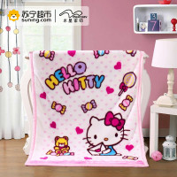 水星(MERCURY)家纺 卡通粉色多功能毛毯毯子甜滋滋拉舍尔毯 hellokitty凯蒂猫100×135cm 粉色 100*135cm