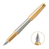 派克PARKER 都市简影金夹墨水笔 学生商务办公文具用品 可吸墨可替换墨囊0.5mm金属不锈钢F笔尖 都市简影金夹墨水笔