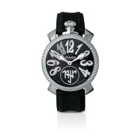 GaGa Milano手表 内马尔限定系列 48MM 机械手表 5510.NJ.01D 黑色+不锈钢表盘