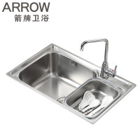 ARROW箭牌卫浴单槽厨用洗碗槽多功能不锈钢龙头水槽AE55312系列 AEHS584301R-1（不含龙头配件）