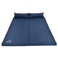 伯希和PELLIOT户外防潮垫 加厚防泼水双人沙滩露营帐篷气垫床自动充气垫 深蓝色