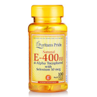 普丽普莱(Puritan’s Pride)天然维生素E硒营养软胶囊100粒