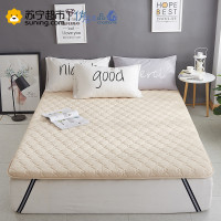 俏居(Choshome)家纺 全棉加厚床垫新疆长绒棉料纯色简约风床褥1.8m床双人被1.2米褥子防滑薄纤维榻榻米可折叠 米黄色 1.8*2.0m