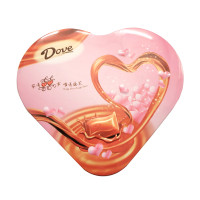 德芙（Dove）丝滑牛奶巧克力喜糖小礼盒装12颗铁盒装婚庆结婚喜糖心形铁盒12粒(6g德芙)