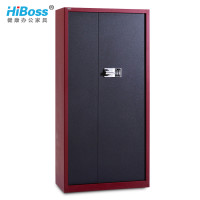 HiBoss保密柜文件柜加厚钢制保密柜电子密码文件柜铁皮柜 酒红酷黑通体保密柜