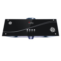 小霸王DS9003 油烟机中式特价 吸油烟机大吸力顶吸式 厨房家用脱排抽油烟机下吸式全国联保13立方米按键式 包安装