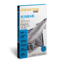 拼酷 歼20战斗机 3D立体拼图-银