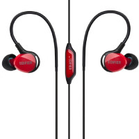 漫步者(EDIFIER) H281PS 运动耳机挂耳式入耳带麦线控重低音防水 酷黑红（单位：副）