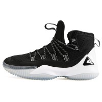 匹克(PEAK)篮球鞋2018秋季新款男黑网面中帮耐磨橡胶超纤轻质中底透气减震防滑耐磨实战运动鞋DA830551 黑色/大白 43